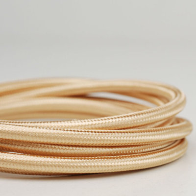 Alasia Cord - Fabric Cable 1m 2 Core Round Electrical Wire for Lamps