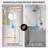 60" X 75" Shower Door Double Sliding Semi-Frameless With Brushed Gold & Nano Anti-Fog Easy-Clean Tempered Glass fro Bathroom-122040344