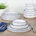 Blanc / bordure bleue