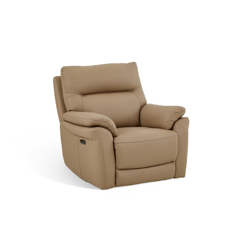 Tationa 99cm Wide Leather Match Standard Recliner, Leather Match - Beige