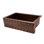 33" Hammered Copper Apron Front Single Basin Kitchen Sink w/ Barrel Strap Design