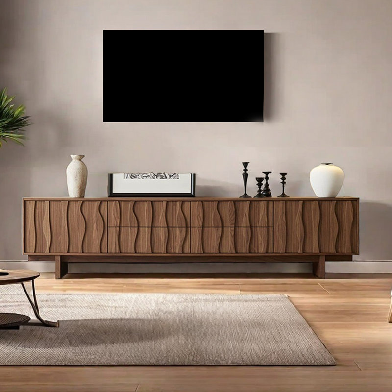 Meuble télé en bois de style rétro
