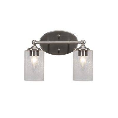 Aitkens Light Bath Bar Shown With 4" Clear Bubble Glass