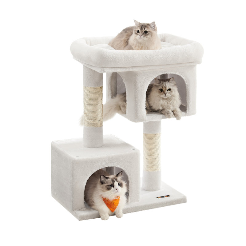 Arbre à chat Franjo, H 33,1 po x l 27,6 po x P 18,5 po, Blanc
