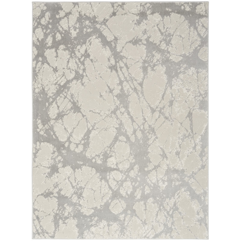 Tapis gris moderne Calvin Klein CK011, Rectangle 7 pi 10 po x 9 pi 10 po