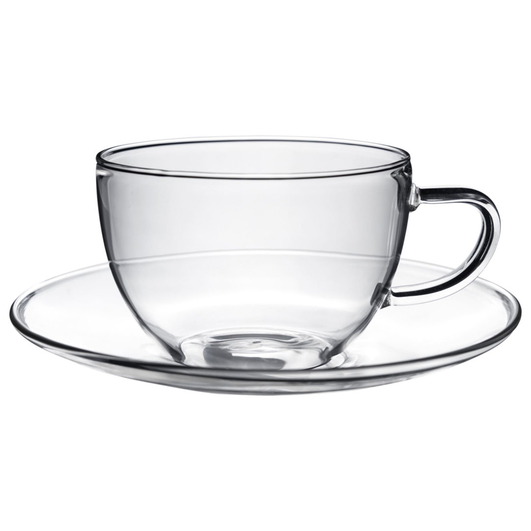 Argon Tableware 260Ml Maximus Glass Cappuccino Cup & Saucer Set - Image 2