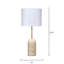 Lampe de table en pierre Travertine