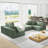 Modern Upholstered Sectional Sofa Couch Set,Modular 132" L Shaped Sectional Living Room Sofa Set-1298304310