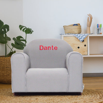 Fauteuil club personnalisé Keet, Gingham