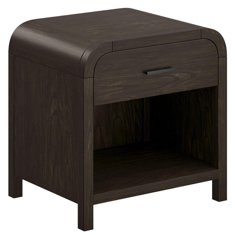 Table d'appoint 1 tiroir Bowman Noyer foncé, Dark Walnut