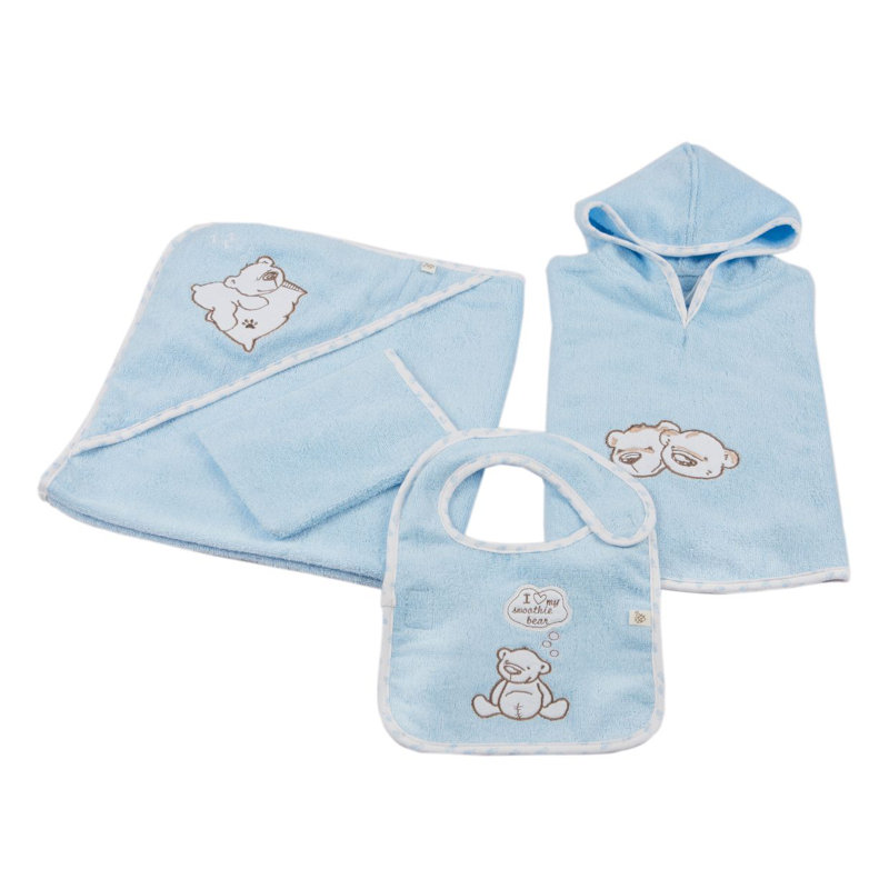 Leia Gender Neutral Mid-Calf Bathrobe, Blue