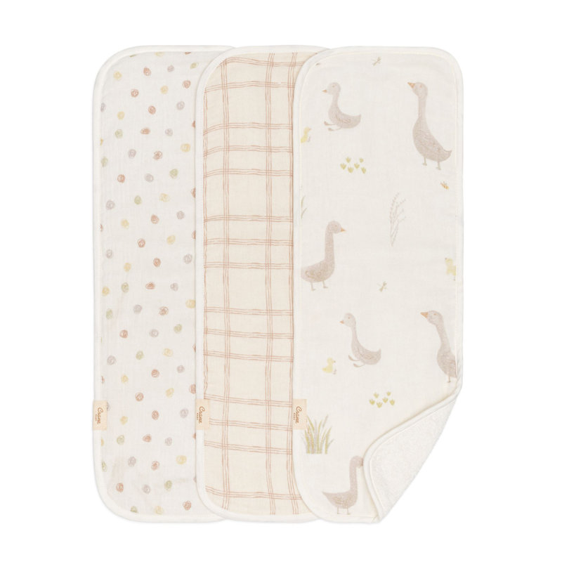 3-pc. Goose Burp Cloth Set