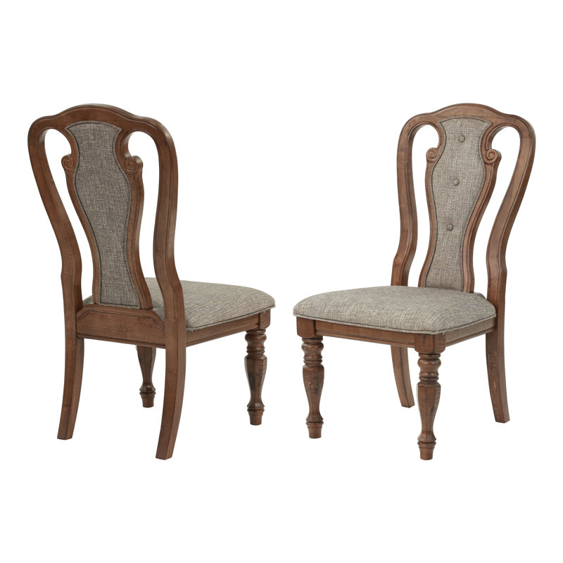 Arton Fabric Dining Chair, Oak Wood/Gray
