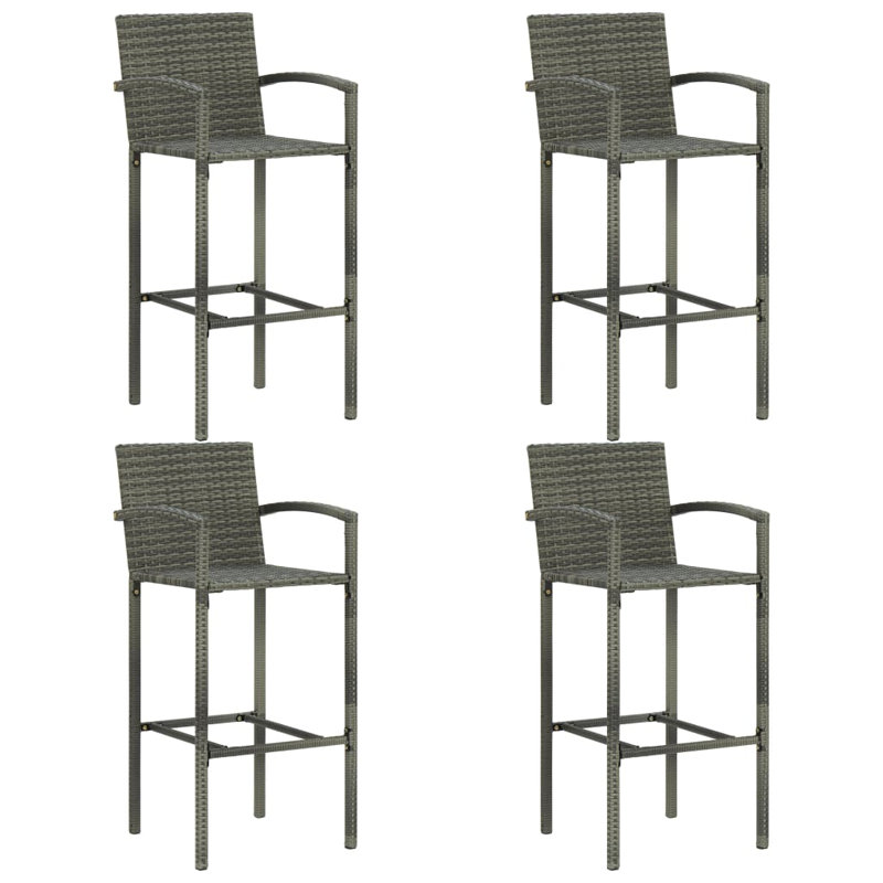 Rectangular 4 - Person Dining Set, Gray