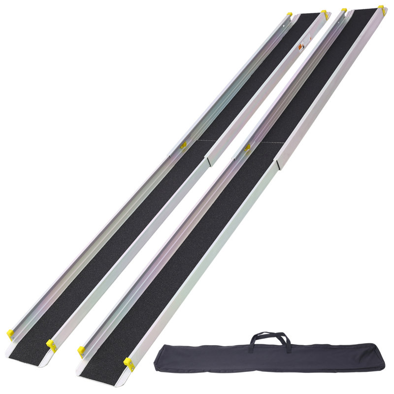 7' Adjustable Wheelchair Telescoping Track Ramps With Bag
