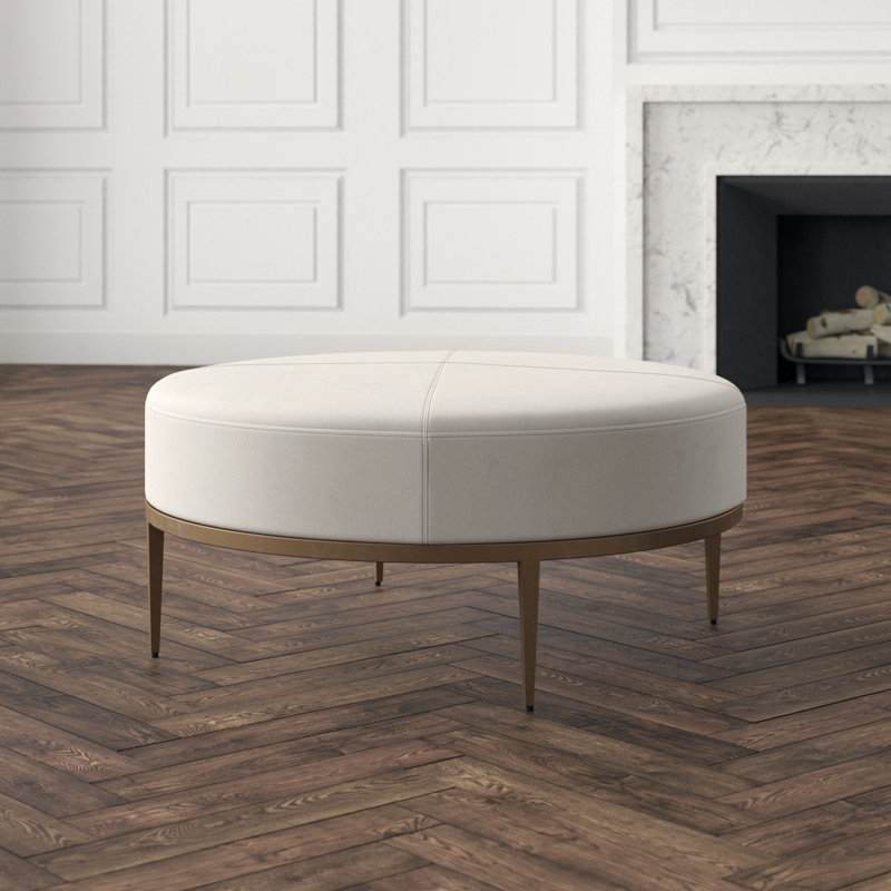 Urban Round Leather Ottoman