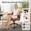 Faux Leather Swivel Armchair-807546359