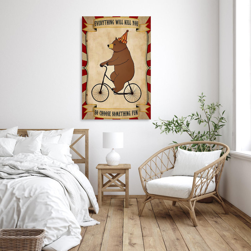 Ours, cirque, choisissez quelque chose d'amusant sur toile, impression, H 20 po x l 16 po x P 1,25 po