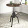 Grigor Round Solid Wood Top Metal Base Dining Table