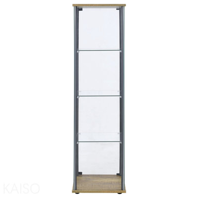 Mango 3-Shelf Clear Glass Curio Cabinet