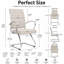 Fauteuil de direction ergonomique Doba en cuir avec support lombaire et structure en acier - Fauteuil de bureau ou de conférence moderne-1449249776