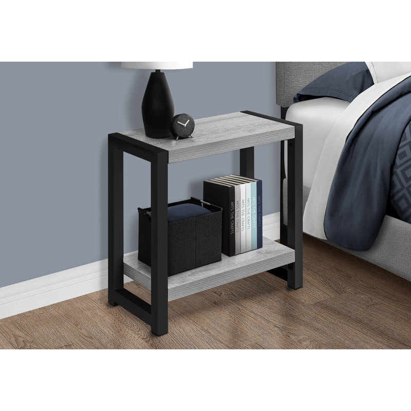 Table d'appoint, Plateau gris/ base noire