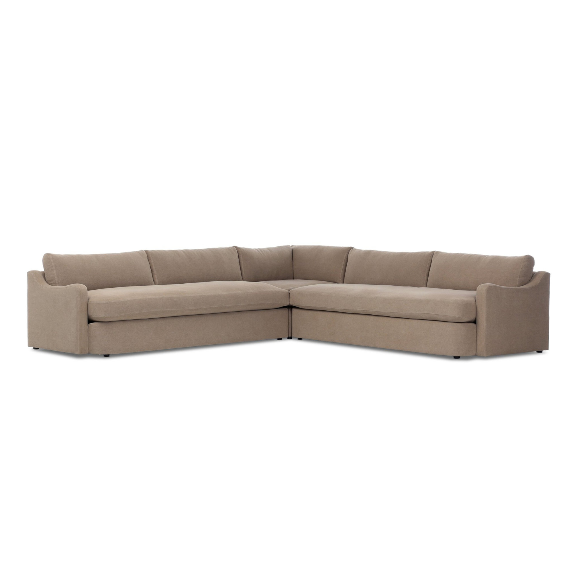 Aurelia 3-Piece Sectional, Broadway Canvas Linen