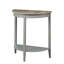 Table d'appoint en bois demi-lune avec 1 tablette inférieure-104901024