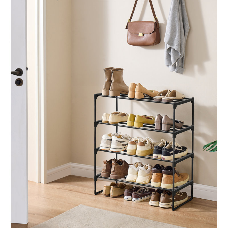 4 Tier Metal Shoe Storage Organiser Fits 10 to 15 Pairs