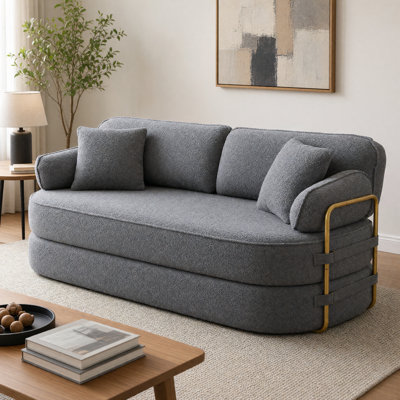Upholstered 78.3 " Boucle Sleeper Sofa