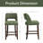 Bisto Faux Leather Upholstered Counter Height Bar Stool With Solid Wood Legs-1284175220