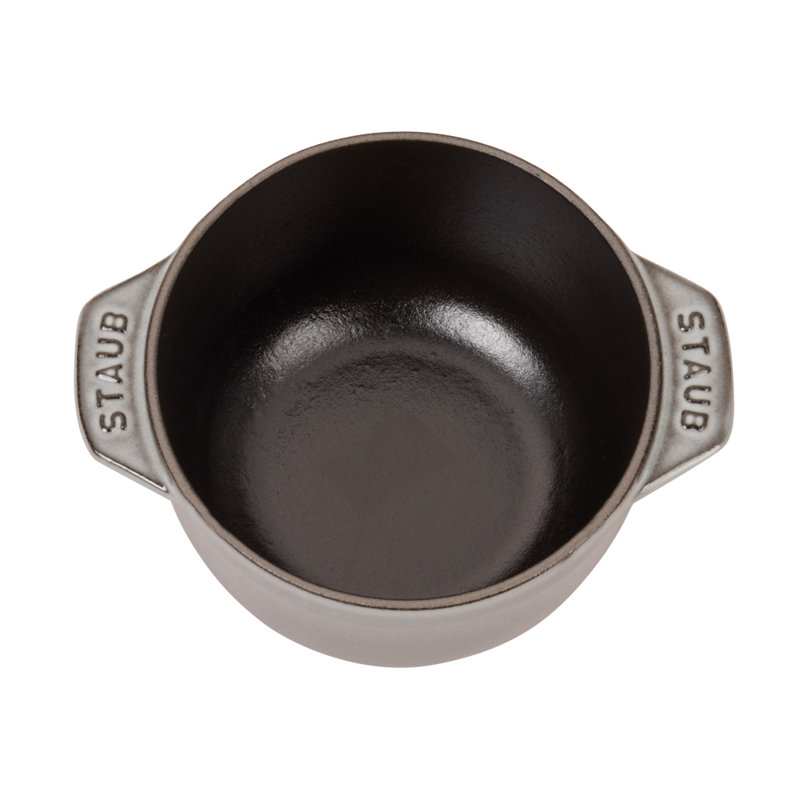 Staub Cast Iron 1.84-qt Petite French Oven, 1.84 quarts, Graphite Gray