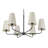 6 - Light Steel Wagon Wheel Chandelier