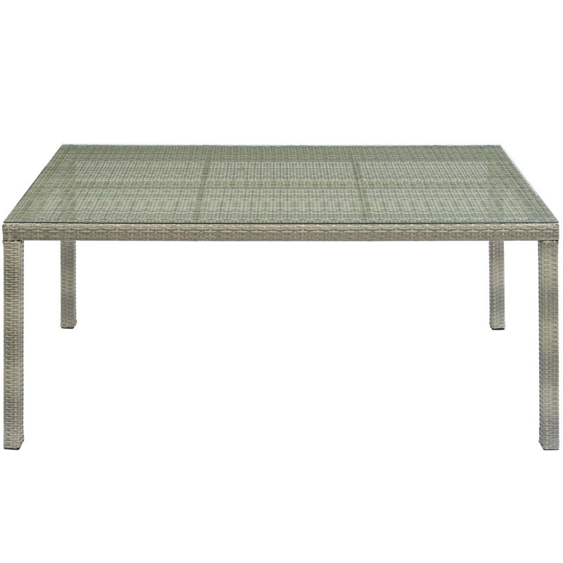 Table de salle à manger d'extérieur Conduit, Velours gris clair