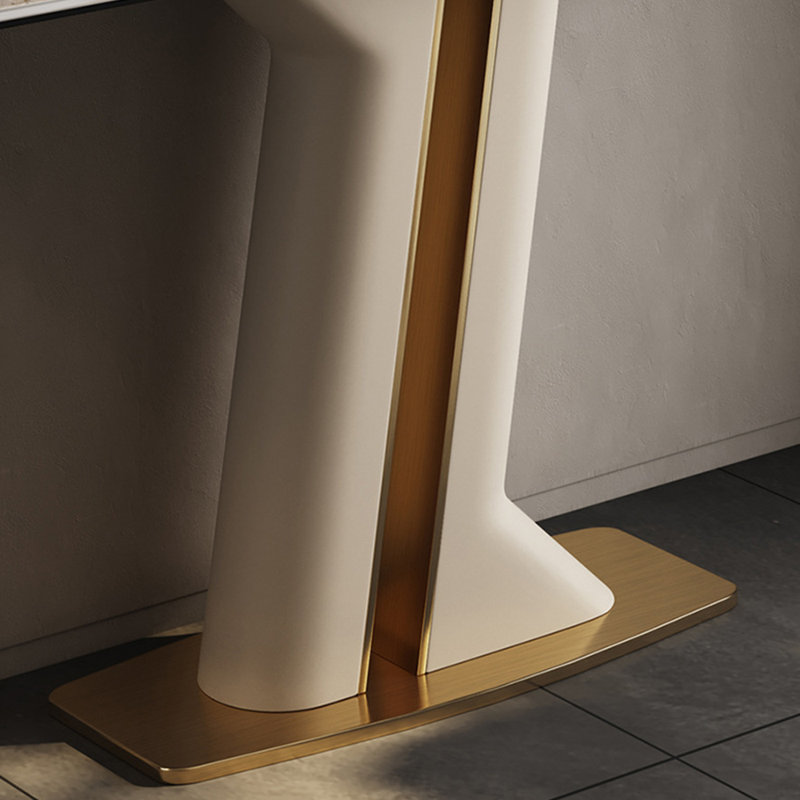 Console haut de gamme légère et luxueuse, Or/beige, H 33,5 po x l 47,2 po x P 13,8 po