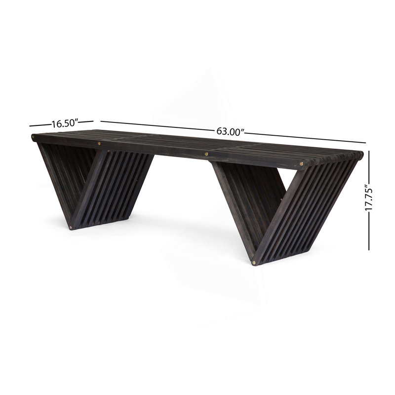 Modern Triangular Design Bench, Mudroom Bench