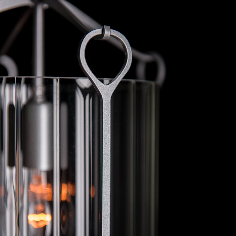 Luminaire suspendu cylindrique à 1 lumière Bow, Eau, Noir