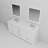 Dukes 80"  Double Vanity, Square Sinks And 30" Mirrors W/ Faucets-731381988-787786596