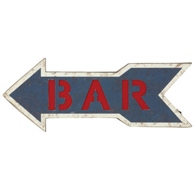 "Bar" Arrow Lighted Pub Sign With Lights By RAM Game Room