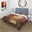 African Tribal Sunset I - Ensemble de housse de couette Tribal africain - Microfibre de polyester-491535739