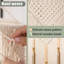 Très grand macramé décoratif mural 70,8 po x 39 po Boho