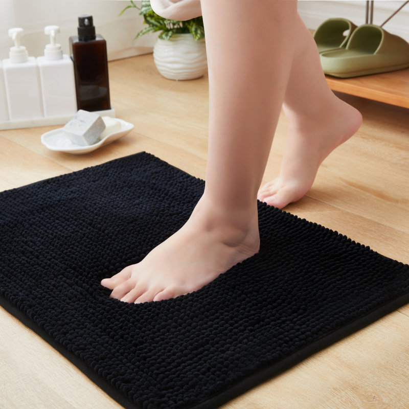 Nelu Ultra Absorbent Non-Slip Chenille Door Mat – Soft Microfiber Mat for Bathroom, Kitchen & Entryway, 50cm W x 80cm L