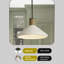 Luminaire suspendu conique urbain / industriel Capital Lighting Destin: céramique douce blanche et jute, 1 lumière