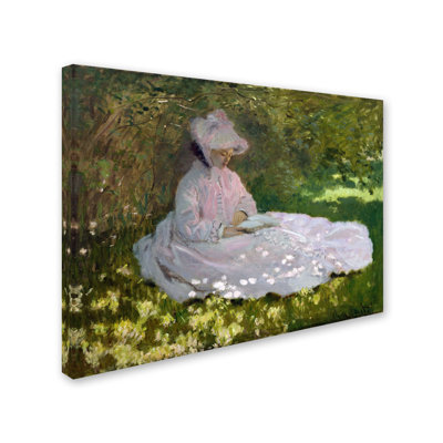 Springtime by Claude Monet - Wrapped Canvas Print