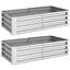 Support à plante en métal argenté de 47,2 x 23,5 x 12 po avec contrôle pratique pour l'espace extérieur