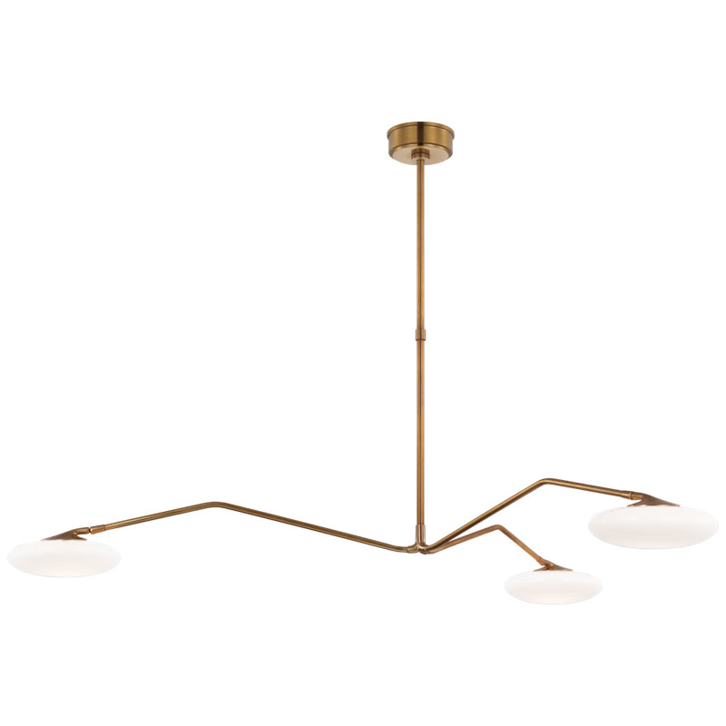Brindille 3 - Light LED Chandelier, Soft Brass