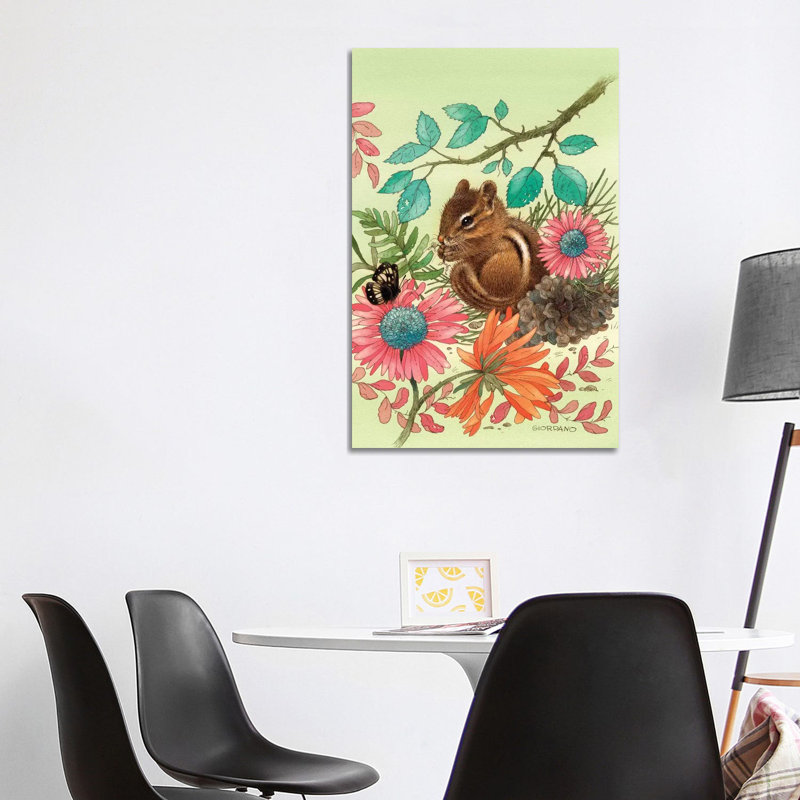 Chipmunk's Friend - Wrapped Canvas Print, 101.6 cm H x 66.04 cm W x 1.91 cm D