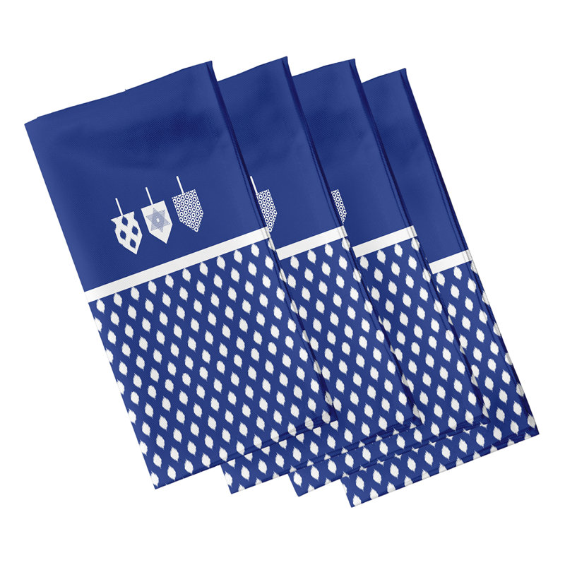 Serviette 22 po dreidels, Bleu royal