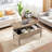 Lift Top Coffee Table With Storage Shelf And Hidden Compartment