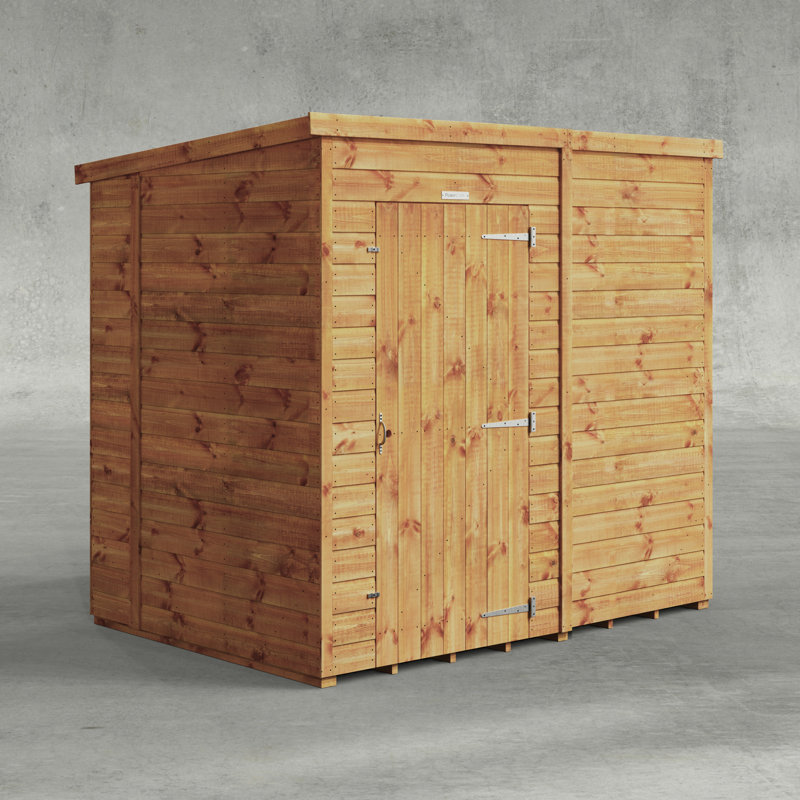 Powersheds 7 x 5ft Timber Tongue & Groove Windowless Pent Garden Shed